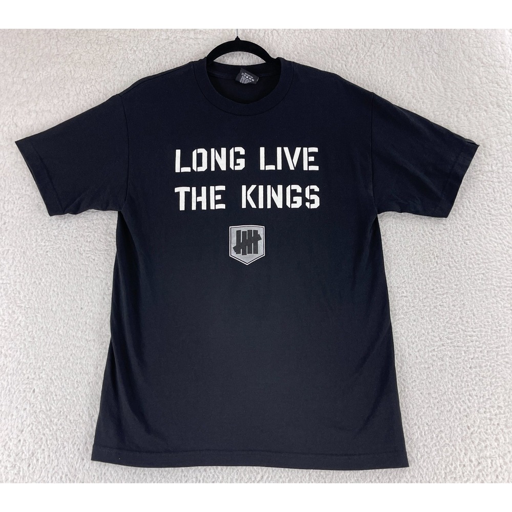 Undefeated T-Shirt Mens Medium Black Long‎ Live The Kings Short Sleeve Crew Neck
